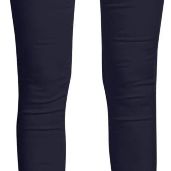 Women's Stretchy 5 Pocket Skinny Color Uniform Pants - Navy, Size 17 - Picture 1 of 6